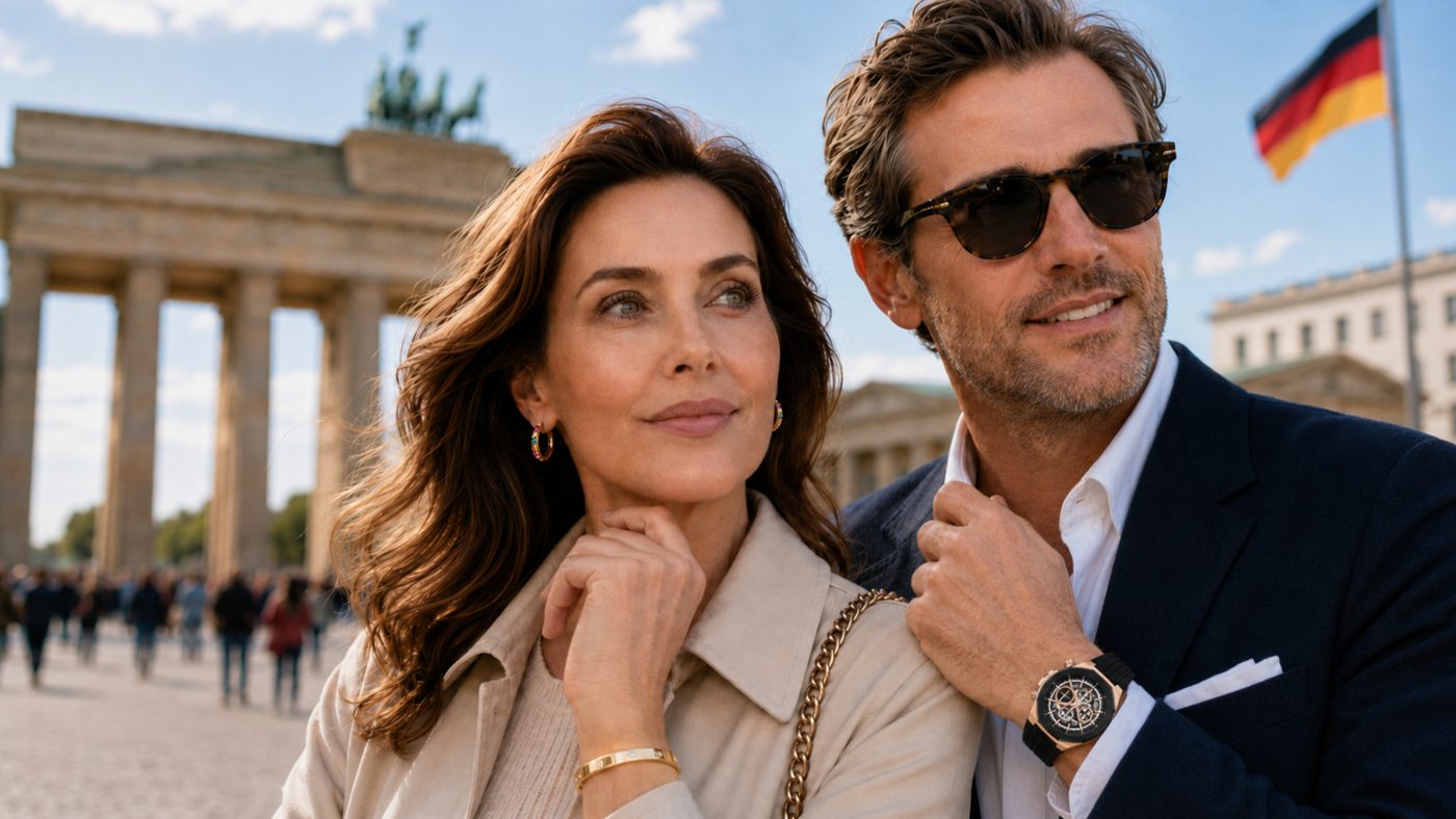 Elegante Schmuckaccessoires und Armbanduhr als Inspiration für Damen und Herren